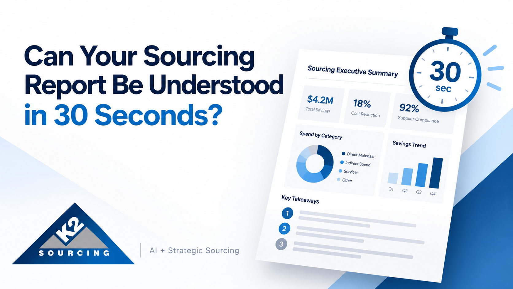 Can Your Sourcing Report Be Understood in 30 Seconds by Your Stakeholders?